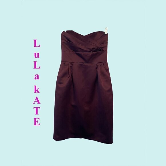 NWOT LuLa Kate Formal Purple Strapless Gown Midi - Picture 1 of 9